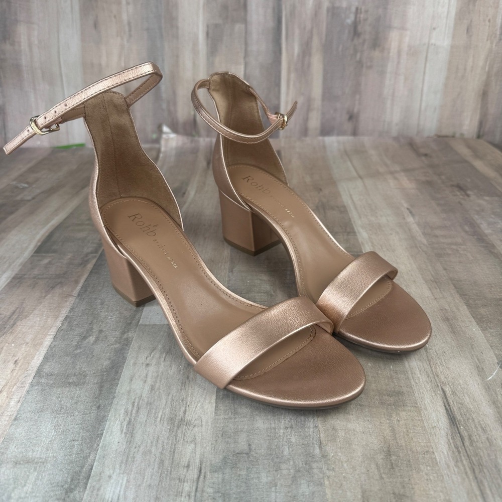 NEW Rohb by Joyce Azria Women's 7.5 Pinkish Gold Strappy Heel No Box